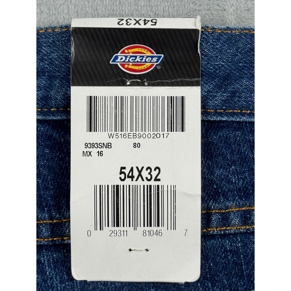 Dickies Mens‎ 54x32 Dark Wash Relaxed Fit Straight Leg Denim Jeans New With Tags - Picture 14 of 15